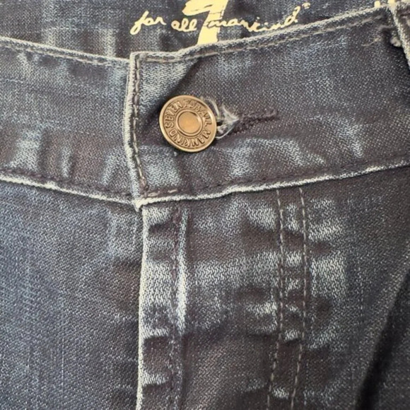 Seven For All Mankind Medium Dark Wash Standard Straight Leg Jeans Women's 31 - Picture 15 of 16